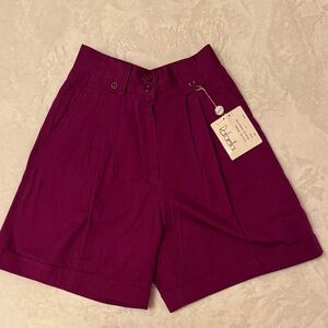 Rafaella Burgundy Women's Shorts 100% Cotton